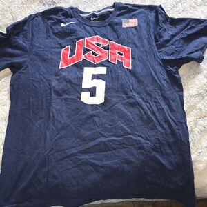 Nike Mens Navy Blue Team USA Jersey Shirt - Kevin Durant #5 - 2xl